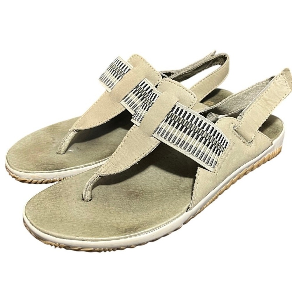 Sorel Out 'N About Sport Sandals Womens 9 Sage Green Thong Slides Slip On Shoes